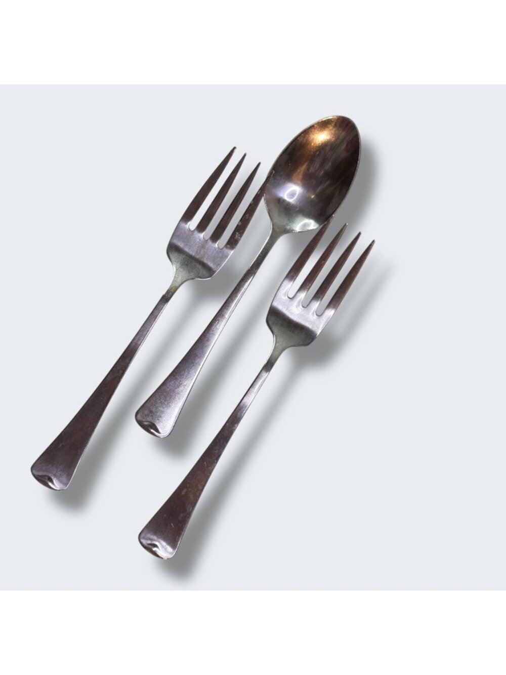 Oxford Stainless Flatware Set 3-Piece Forks & Spoon Vintage Silver Finish